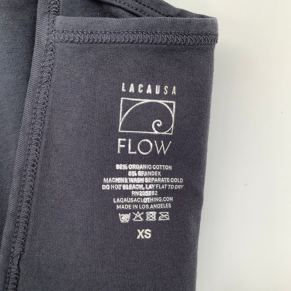 NEW! Lacausa Flow Size X-Small XS Prana Unitard Charcoal Yoga $98 msrp H16-6 - Picture 7 of 9